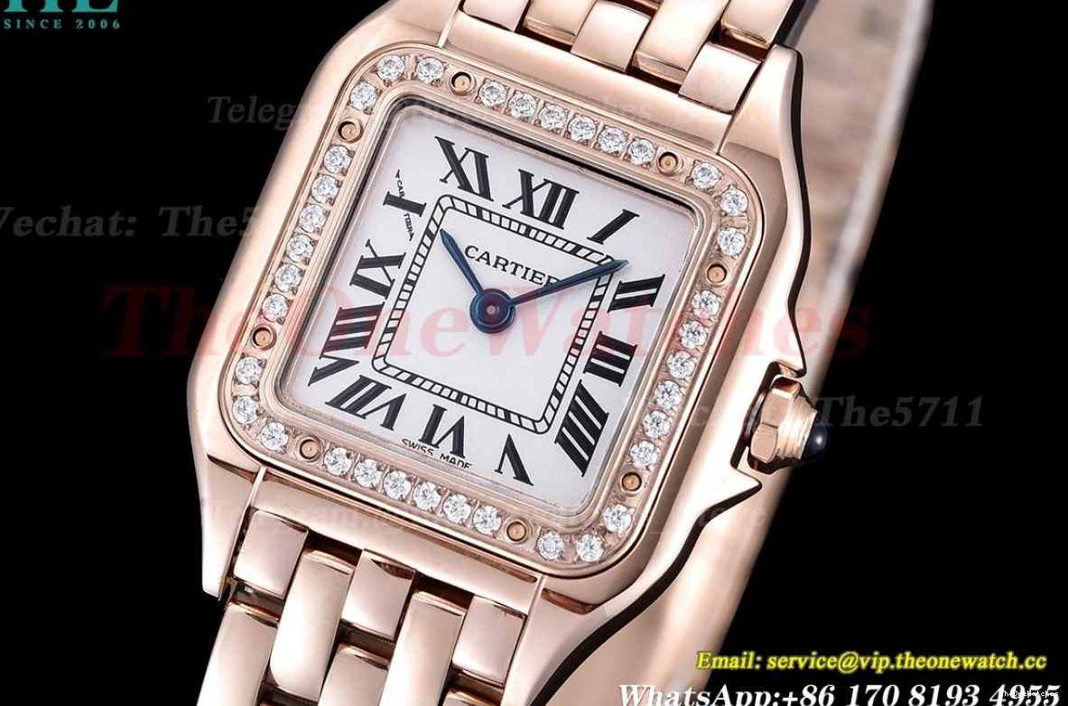 8848F RG Ladies Secrete 22mm Dial White RG Swiss Dia Qtz Panthere De 0423